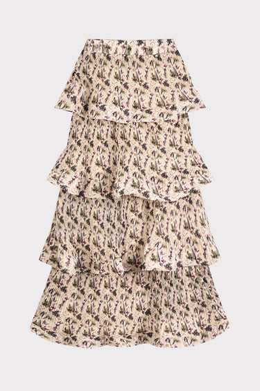 סט חצאית קומות וטופ מעטפת BEIGE