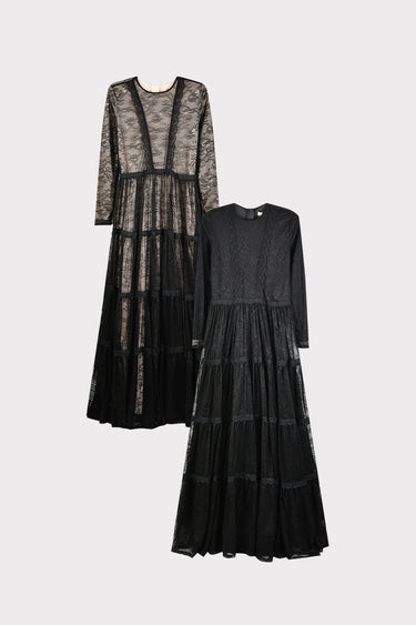 שמלת תחרה קומות BLACK&BLACK