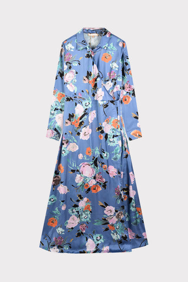 שמלת מעטפת פרינט BLUE