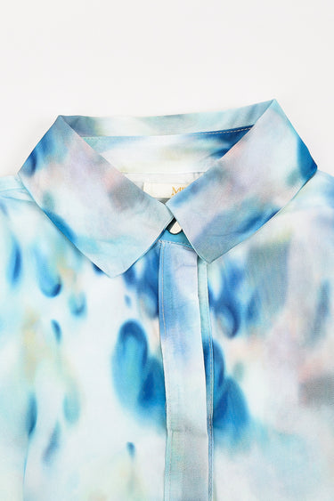 שמלת שיפון כפתורים TIE DYE SPOTS