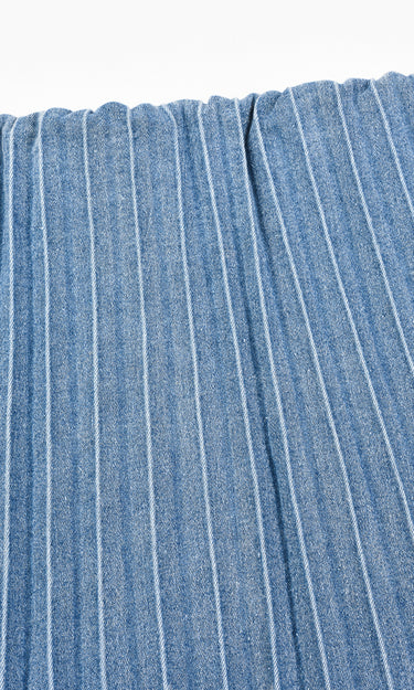 חצאית פליסה גינס BLUE DENIM