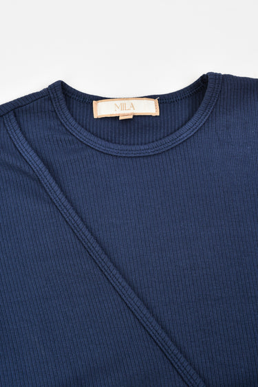 חולצת בייסיק מעטפת NAVY