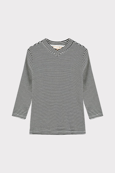 חולצת ריב פסים BLACK