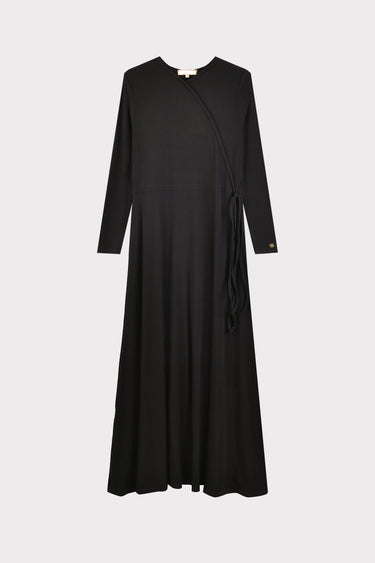 שמלה שחורה ריבס מעטפת BLACK