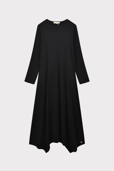 שמלה בייסיק אי סימטרית BLACK