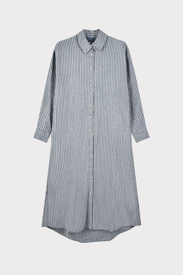 שמלת חולצה פסים BLUE