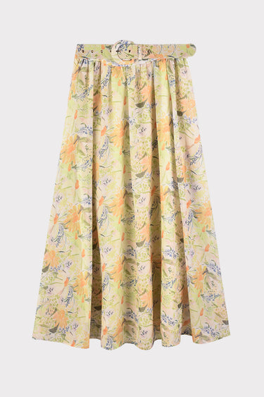 חצאית פרחונית אלגנטית YELLOW