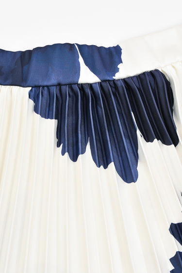 חצאית פליסה עם פרחים BLUE