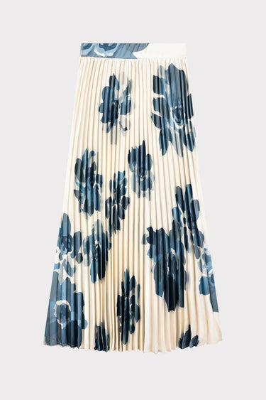 חצאית פליסה עם פרחים TEAL