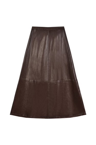 חצאית עור BROWN
