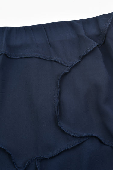 חצאית שיפון חלקים NAVY