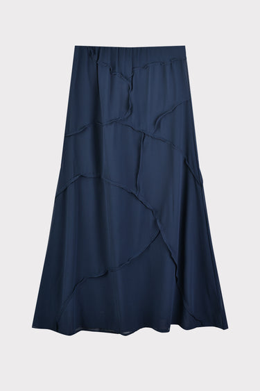 חצאית שיפון חלקים NAVY