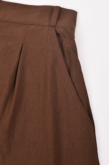 חצאית עם קפלונים BROWN