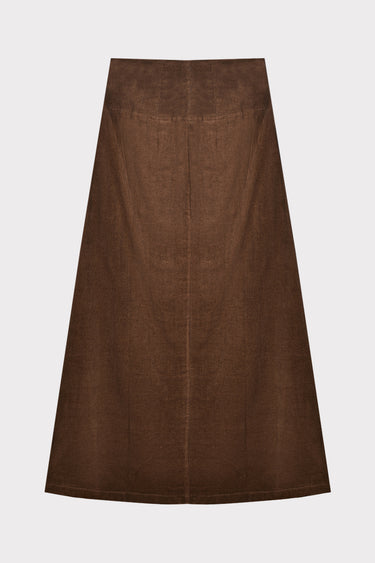 חצאית קורדרוי BROWN