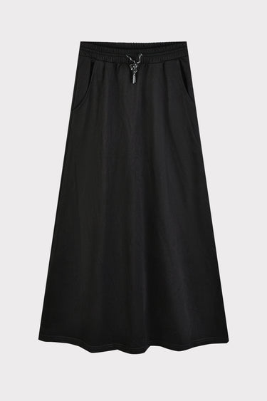 חצאית בגזרת A עם שרוך BLACK