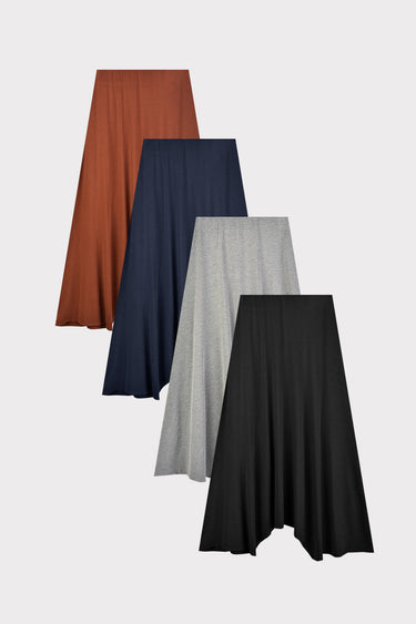 חצאית בייסיק אסימטרית NAVY
