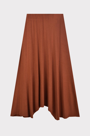 חצאית בייסיק אסימטרית BROWN