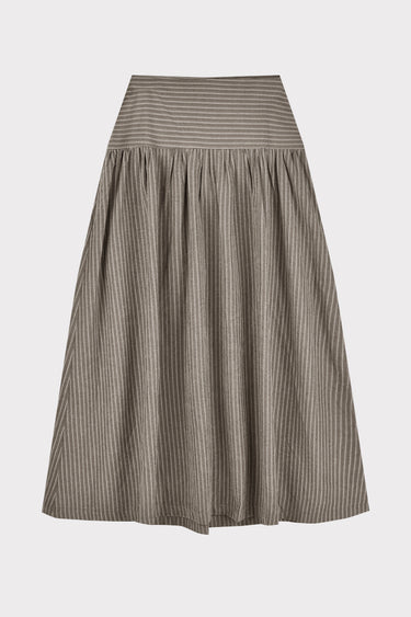 חצאית עם גסקה פסים GREY