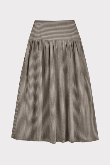 חצאית עם גסקה פסים GREY