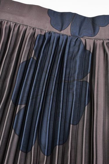 חצאית פליסה פרינט BROWN