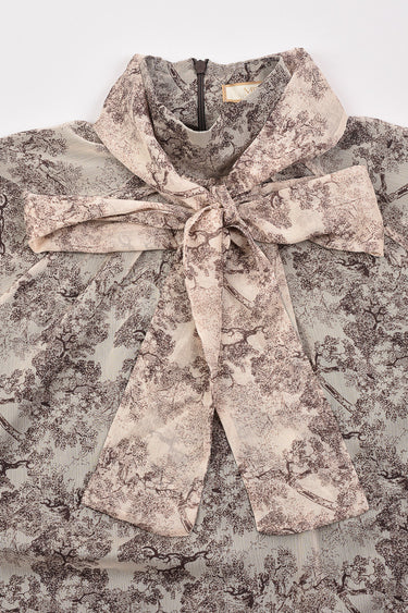 חולצת פרינט אלגנטית BROWN