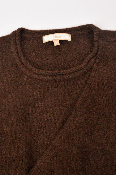 קרדיגן מעטפת עם כפתורים BROWN
