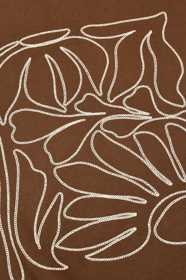 פוטר עם רקמה BROWN