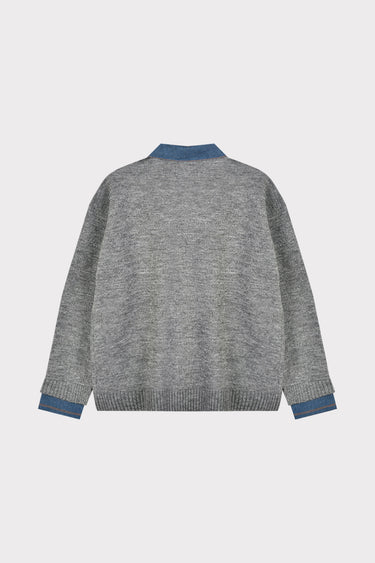סריג עם צווארון גינס GREY