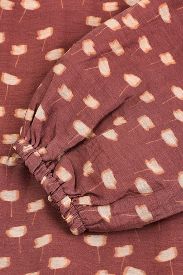 שמלת פרינט קומות BURGUNDY