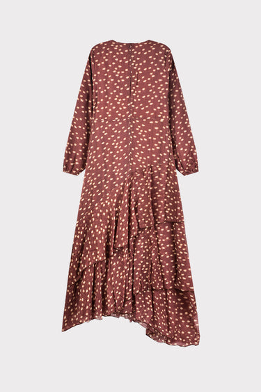 שמלת פרינט קומות BURGUNDY