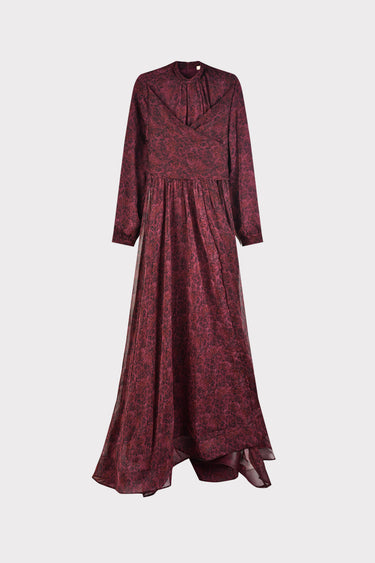 שמלת מעטפת אלגנטית BURGUNDY