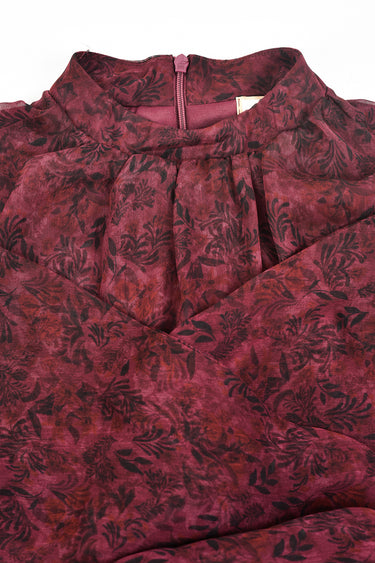שמלת מעטפת אלגנטית BURGUNDY