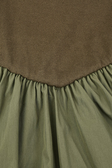 שמלת סריג משולבת GREEN