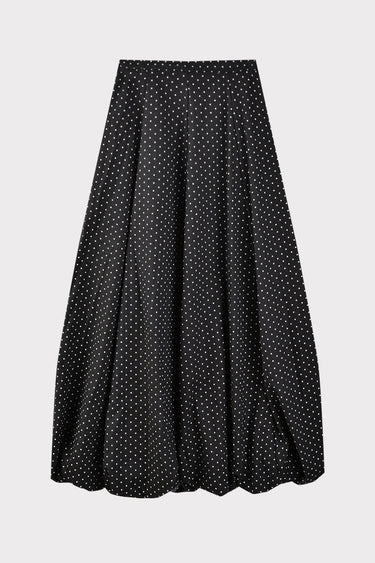 חצאית גזרת בלון עם פרינט BLACK