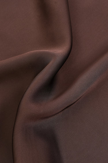 חצאית סאטן בשילוב תחרה BROWN