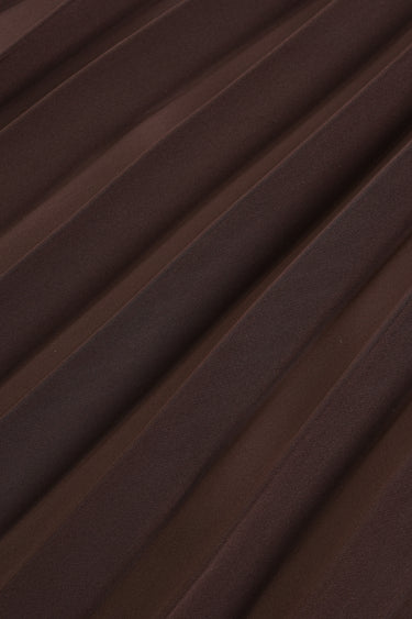 חצאית פליסה סאטן אסימטרית BROWN