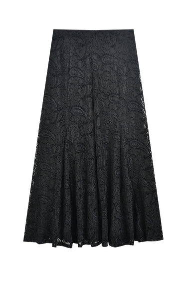 חצאית תחרה חלקים BLACK