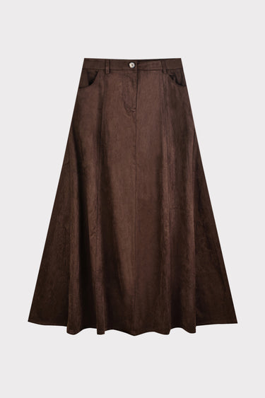 חצאית זמש מתרחבת BROWN