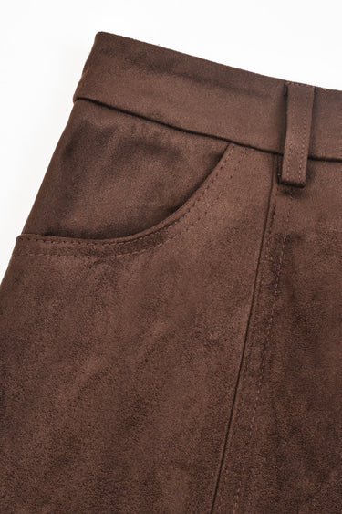 חצאית זמש מתרחבת BROWN