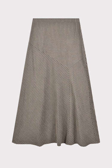 חצאית פסים עם חלקים GREY