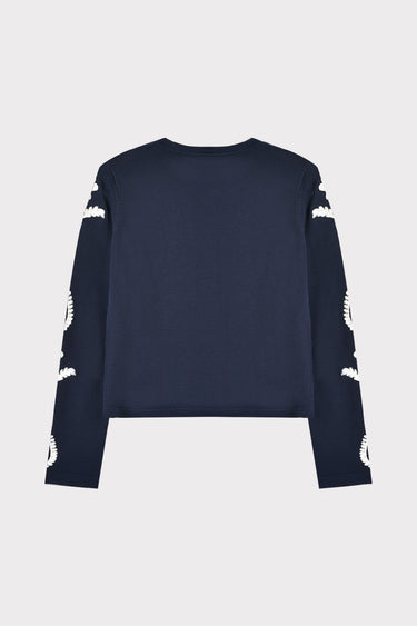 קרדיגן עם רקמה NAVY