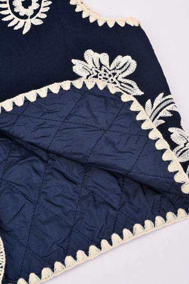 אפודה עם רקמה NAVY