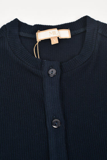 קרדיגן ריב כפתורים NAVY