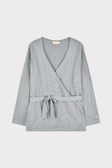 טופ מעטפת סריג LIGHT GRAY