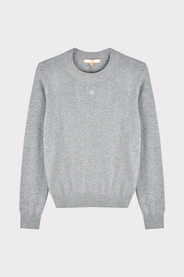 חולצת בייסיק סריג LIGHT GRAY