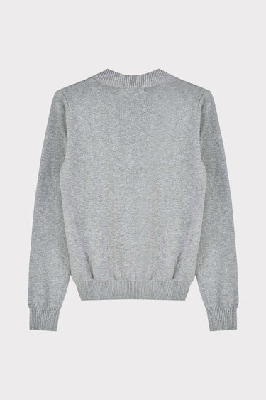 חולצת בייסיק סריג LIGHT GRAY