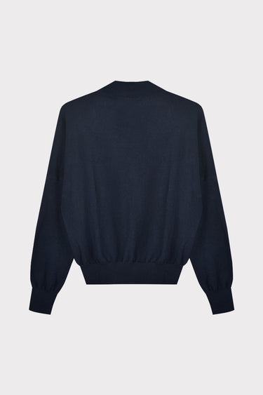 חולצת סריג עם רוכסן NAVY