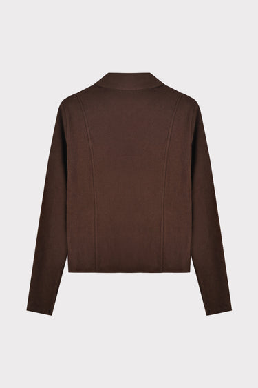 טופ בייסיק עם רוכסן BROWN