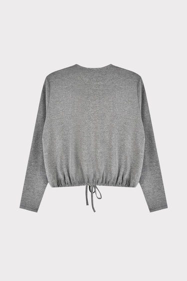 טופ עם כיווץ למטה GREY