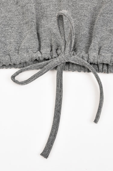 טופ עם כיווץ למטה GREY